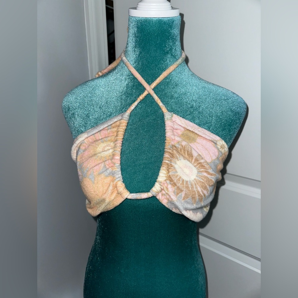 Floral towel Halter Top